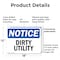 Signmission Dirty Utility, 18 in W x Rectangle, Plastic OS-2PACK-NS-P-1218-L-11048 - alternate 3